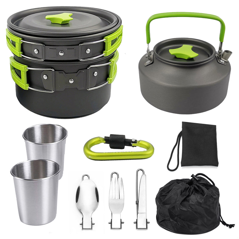 Portable Camping Cookware Set - Lightweight and Durable Outdoor Pots and  Pans for Picnics and Camping Trips